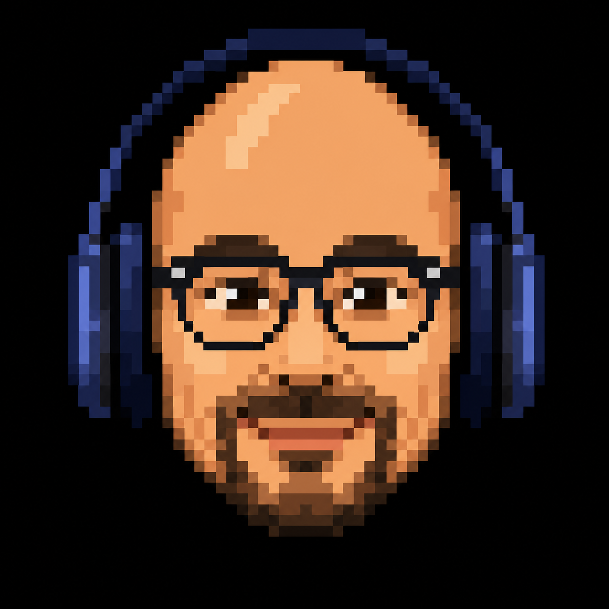 Pixel-art portrait of Khairil Hodgson — draggable; click for a dad joke, double-click to dance